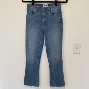 PAIGE Women's Rory Crop Flare Light Blue Ankle Jeans - Size 24